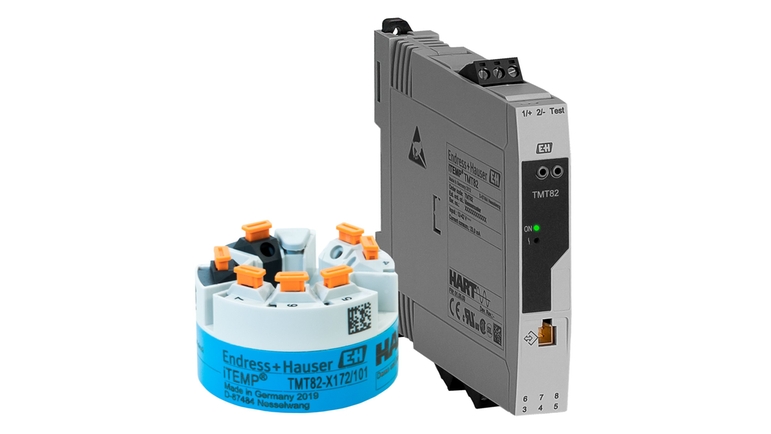 The SIL compliant  iTEMP TMT82 2-channel temperature transmitter with HART® communication