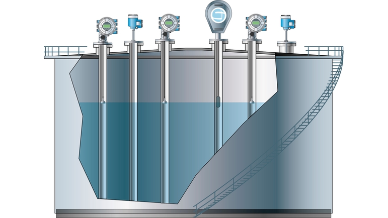Рисунок резервуара хранения СПГ с измерительными приборами на резервуаре