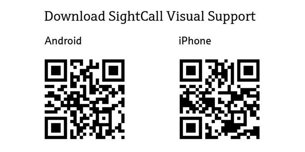 download SightCall Visual Support App