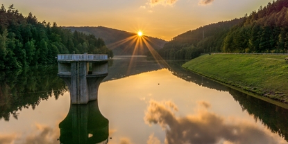 Фотография водного резервуара в Марбахе (Германия)