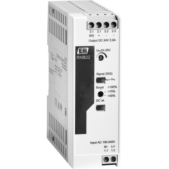 RNB22 compact, high-efficiency primary switch mode power supply for DIN rail interface systems