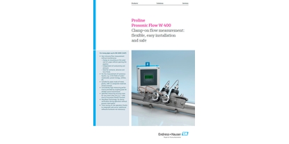 Cover of Proline Prosonic Flow W 400 innovation brochure