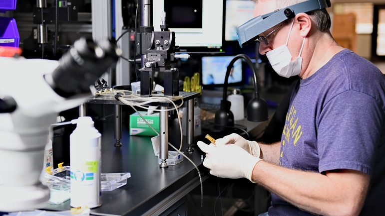 Insight view of production of Raman spectroscopic analyzers.