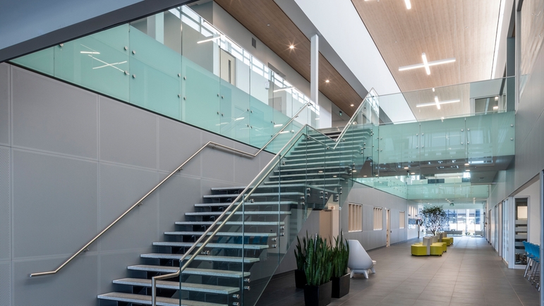 The interior of the new Endress+Hauser Canada building.