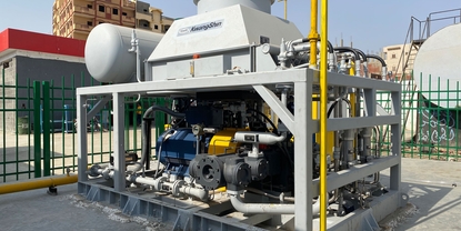 CNG compressor model with electric motor